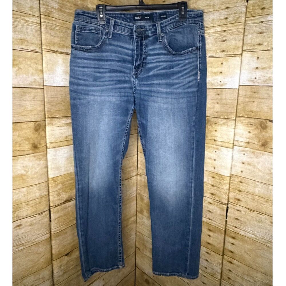 BKE Nolan Essential relaxed straight  leg premium denim jeans